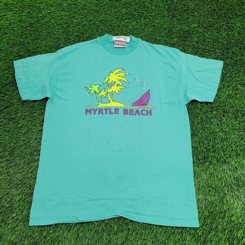 Vintage 1980 Myrtle Beach Shirt Womens XL 22x28 USA